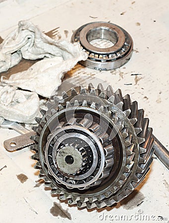 Transmission repair Stock Photo