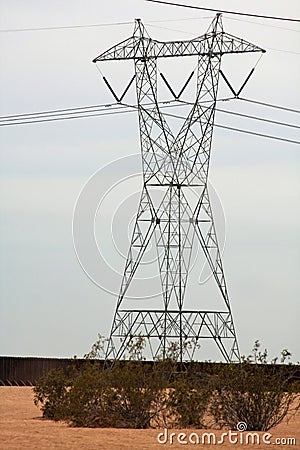 Transmission tower for electricity Stock Photo