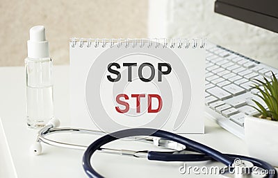 Transmitted Diseases HIV, HBV, HCV, Syphilis STD ,STOP STD Stock Photo