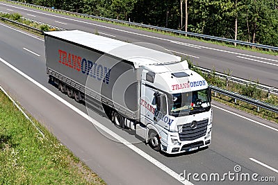 Transorion Mercedes-Benz Actros Editorial Stock Photo