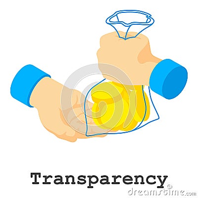 Transparency icon, isometric style Vector Illustration