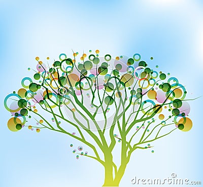 Transparency Tree Vector Illustration