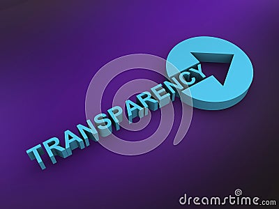 transparency word on purple Stock Photo