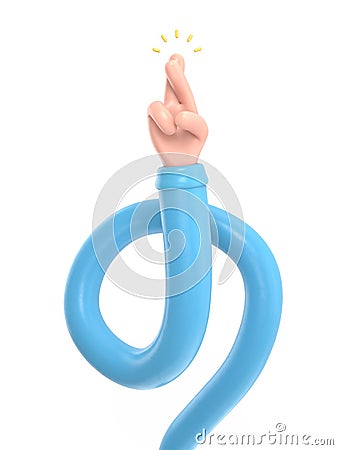 Transparent Backgrounds Mock-up. 3d hand cross fingers gesture. realistic businessman palm gesture emoji Stock Photo