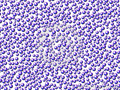 Transparent blue spheres on white background Stock Photo