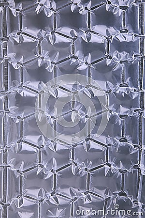 Transparent bubble wrap packing background, cellophane film, Stock Photo