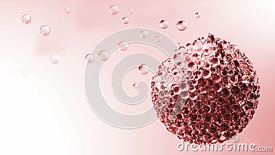 Transparent cell floating background Stock Photo