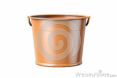 Transparent Container Isolated Bucket Illustration on Clear Background. Generative AI Stock Photo