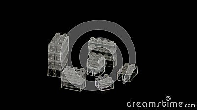 Transparent cubes. Stock Photo