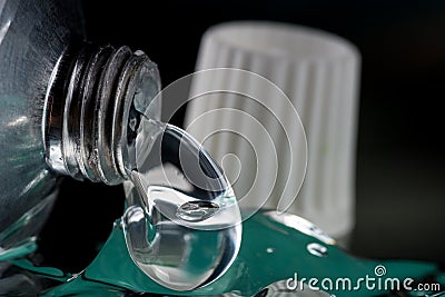 Transparent gel for external use with a little heparin or anesthetic squeezed from a tube Stock Photo