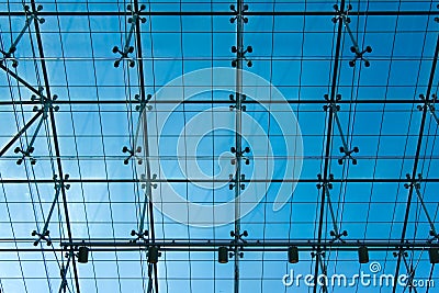 Transparent glass ceiling Stock Photo