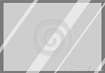 Transparent Glass, Grey Background, Clear Window Stock Photo