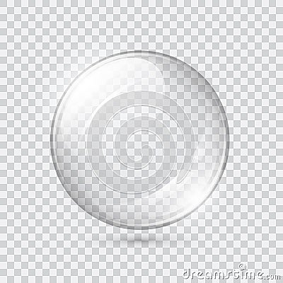 Transparent glass sphere Cartoon Illustration