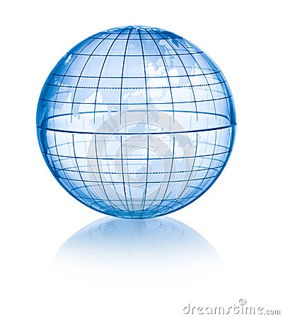 Transparent globe Stock Photo