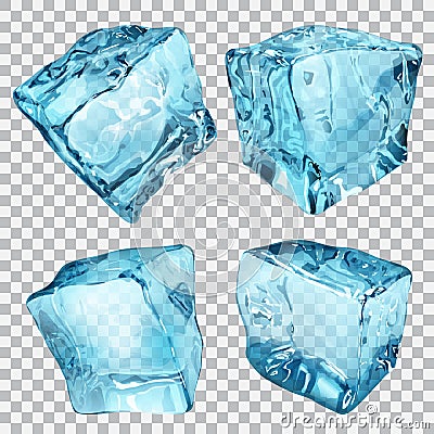 Transparent ice cubes Stock Photo