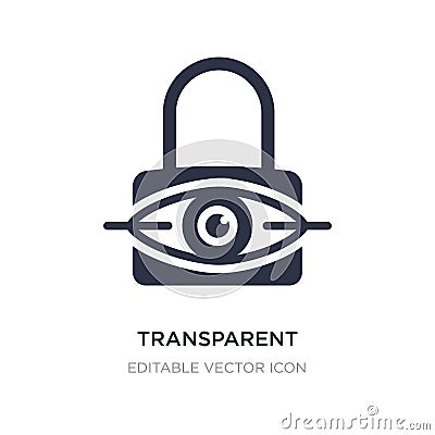 transparent icon on white background. Simple element illustration from Security concept Vector Illustration