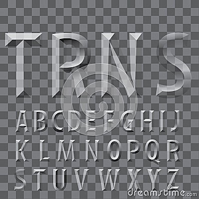 Transparent letters Vector Illustration