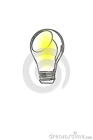 Transparent light bulb Vector Illustration