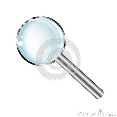 Transparent magnifying glass Stock Photo