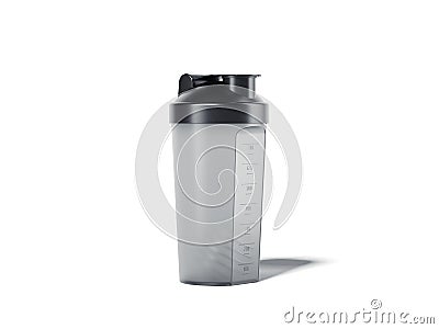 Transparent shaker for the protein cocktail. 3d rendering Stock Photo
