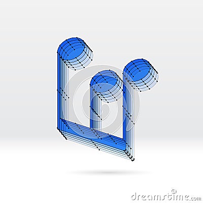 Transparent music note with dotted scheme Vector Illustration