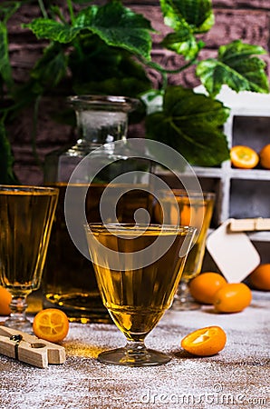 Transparent orange drink Stock Photo