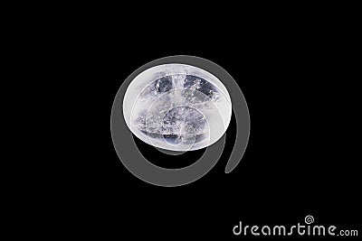 Transparent oval quartz, on black background Stock Photo