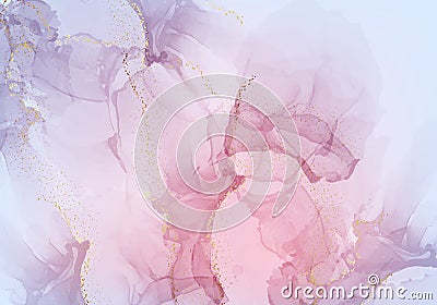 Transparent pink dynaic marble creativity background. Modern Abstract liquid flow artwork. Trendy pastel colors wallpaper in Vector Illustration