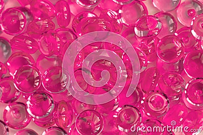 Transparent pink glass marble beads Stock Photo
