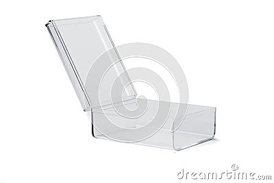 Transparent plastic box Stock Photo