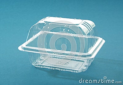 Transparent plastic box Stock Photo