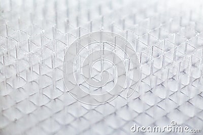 Transparent Polyethylene Terephthalate plastic sheet Stock Photo