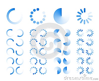 Progress Indicators Vector Illustration