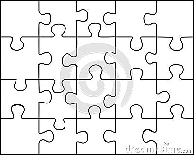 transparent puzzle Vector Illustration