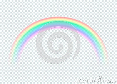 Transparent rainbow. isolated on transparent background. Vector illustration Vector Illustration