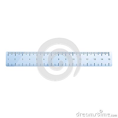 Transparent ruler icon, cartoon style Vector Illustration