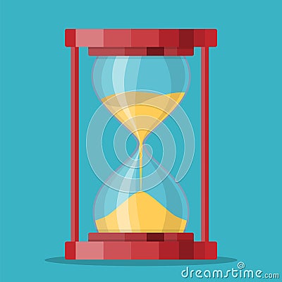 Transparent sandglass icon Vector Illustration