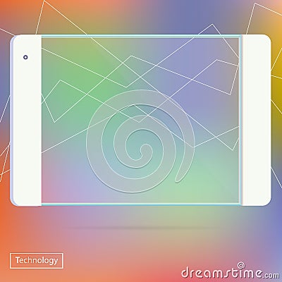 Transparent Tablet PC new Digital Computer Technol Vector Illustration