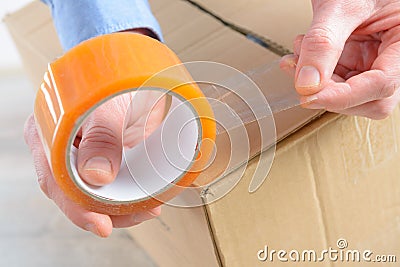 Transparent tape Stock Photo