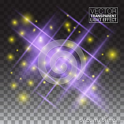Transparent Vector Effects Series. Easy replacement of the background light rays shine starlet explode spark sparkle illuminated Stock Photo