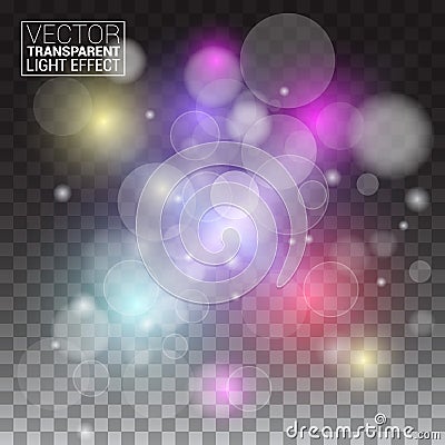 Transparent Vector Effects Series. Easy replacement of the background light rays shine starlet explode spark sparkle illuminated Stock Photo