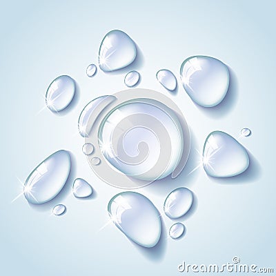 Transparent water drop Vector Illustration