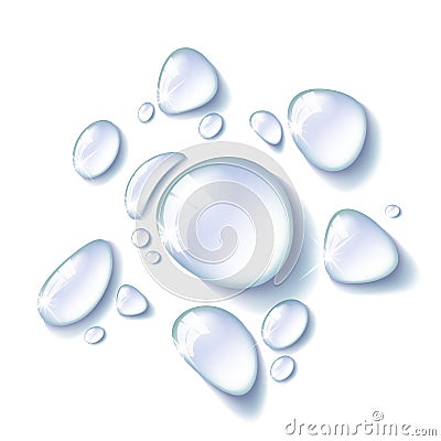 Transparent water drop Vector Illustration