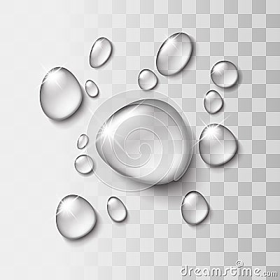 Transparent water drop Vector Illustration