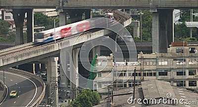 Transporation in the downtown Stock Photo