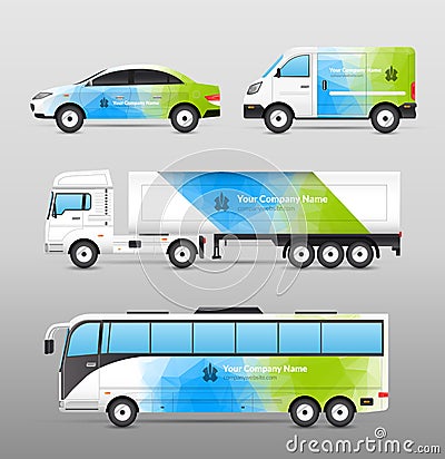 Transport Advertisement Design Vector Illustration