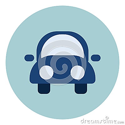 Transport blue car, icon Vector Illustration