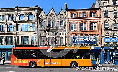 Transport in Cardiff, capital and most populous city in Wales Editorial Stock Photo