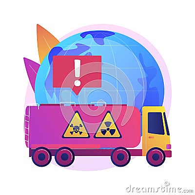 Transport of dangerous goods abstract concept vector illustration. Vector Illustration