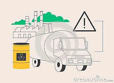 Transport of dangerous goods abstract concept vector illustration. Vector Illustration